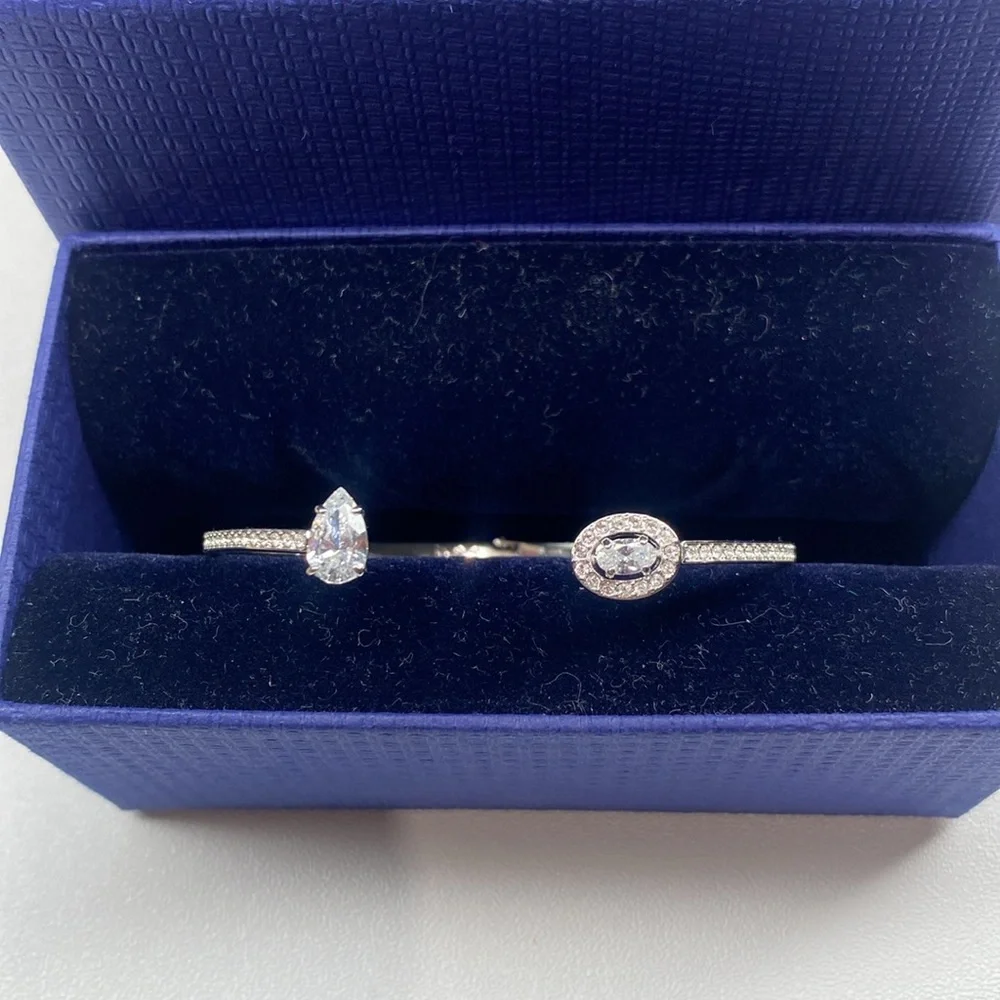 Swarovski Attract Bangle, White, Rhodium plating - Picture 5 of 16